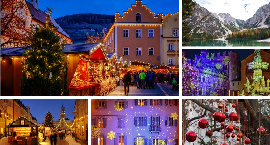 Marchés de Noël enneigés des Dolomites
